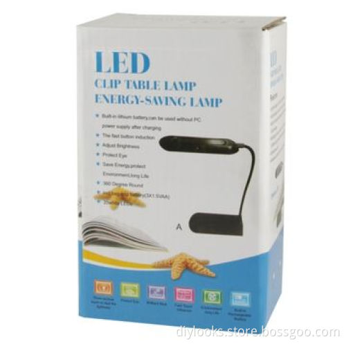 Refurbished 20 LED Touch Switch Energy-saving Clip Table Lamp, USB/Battery Power Supply